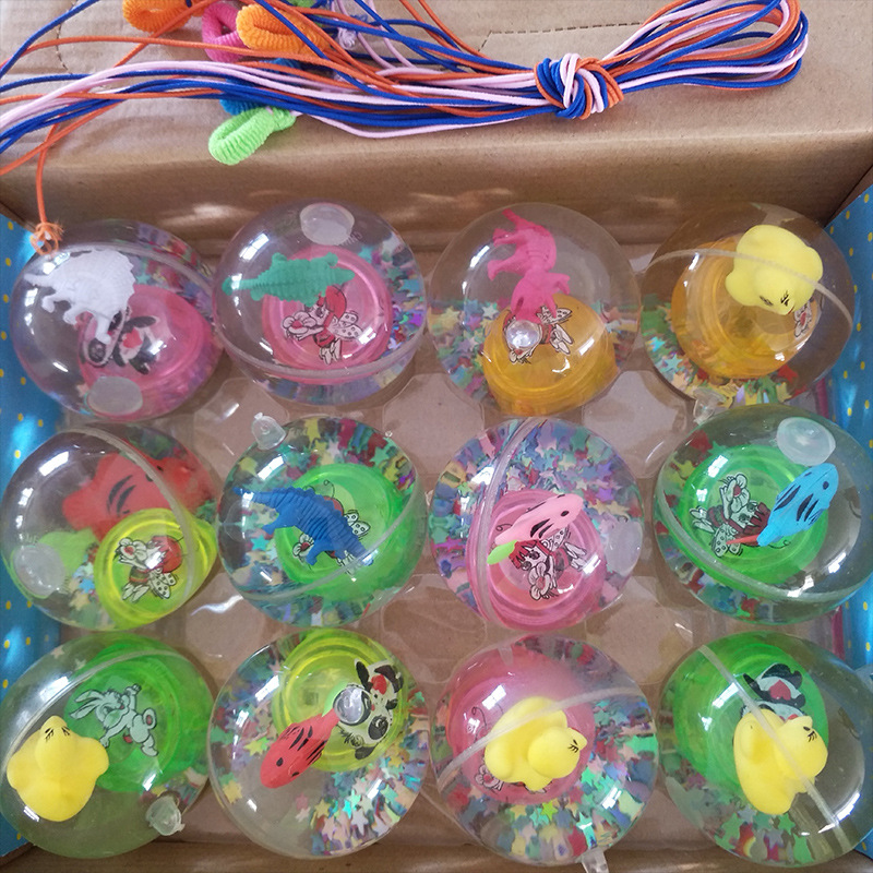 Luminous Elastic Ball Flash Crystal Ball Children's Colorful Jumping Ball Stall Supply Hot Wholesale Push Manufacturers full figure