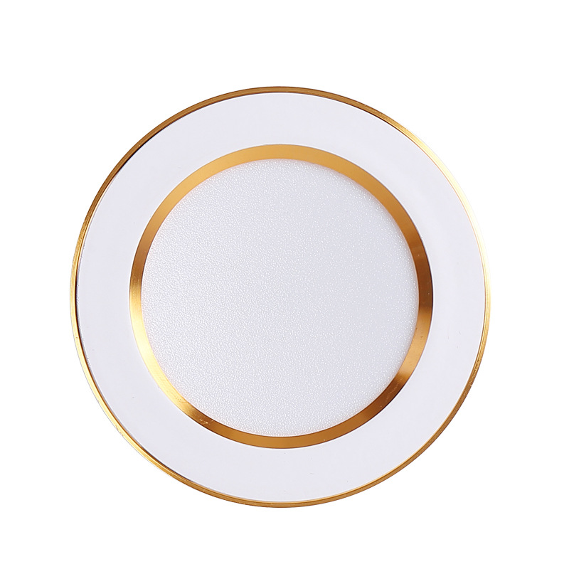 led downlights, living room corridor household hole lights 3W, 5W, 12W, hotel engineering embedded white warm light ceiling lights Specification image