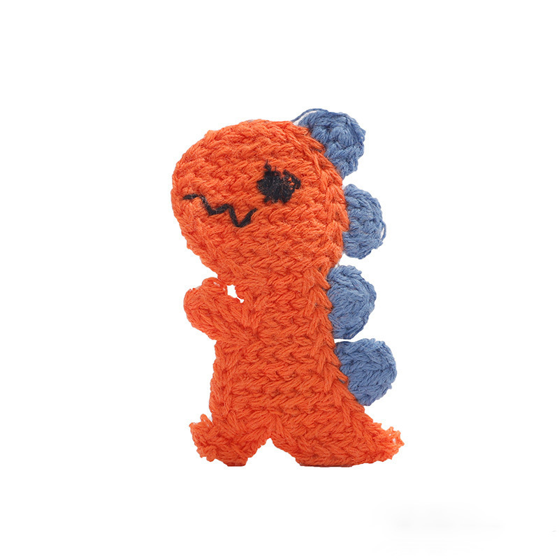 Ins Wind Girl Heart Autumn And Winter New Dinosaur Cartoon Creative Knitted Wool Edge Clip Cute Hairpin Headwear Item Picture