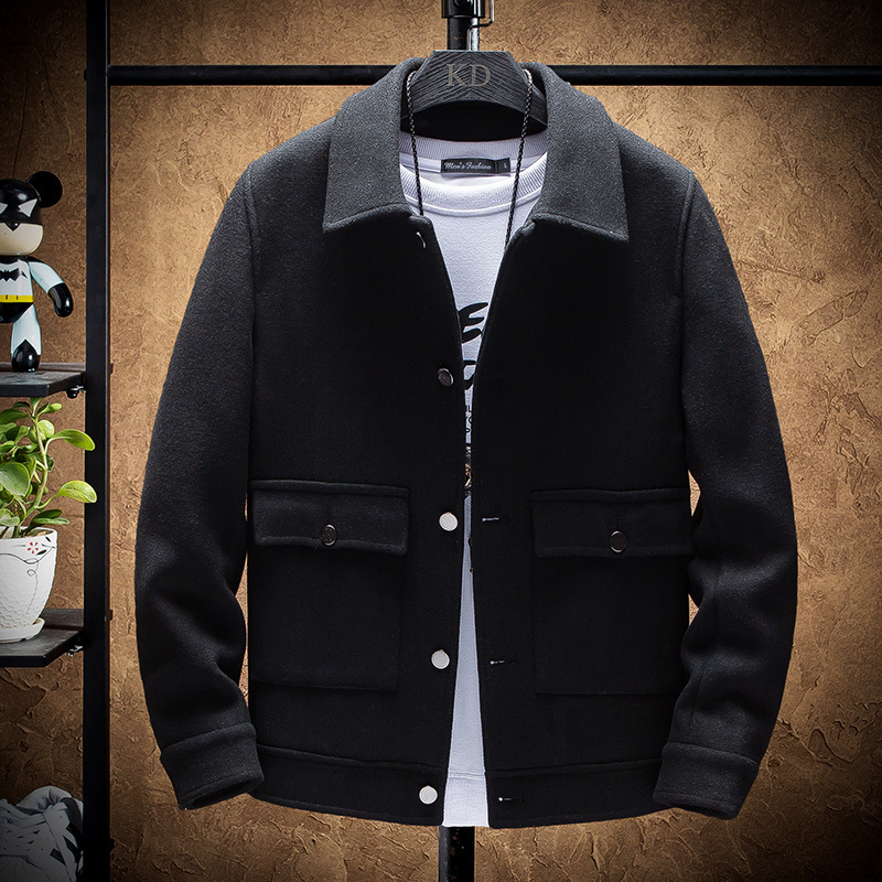 Men's woolen jacket, Korean version coat for men's autumn and winter, men's coat, men's jacket, new men's collection for autumn 2024 details Picture