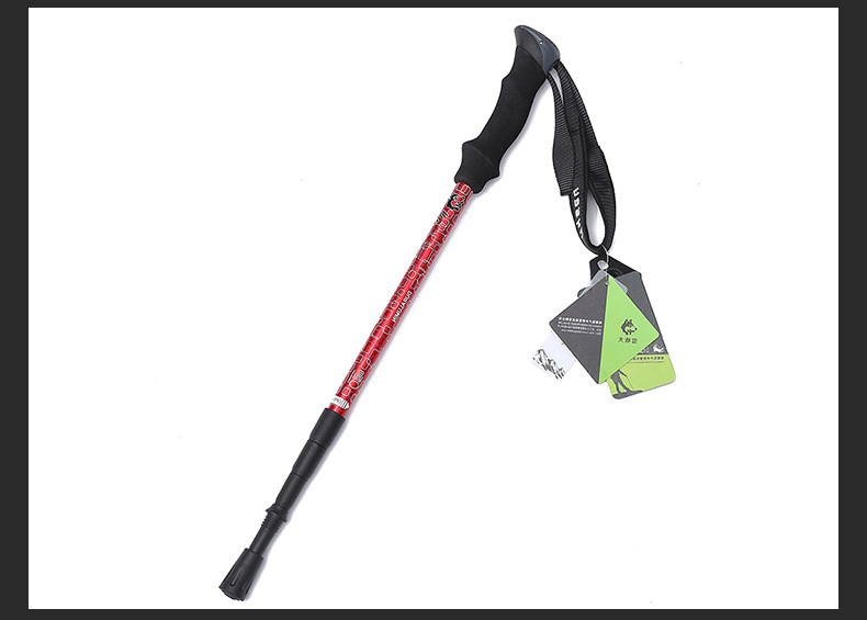 Cross Mirror For Hiking Poles Outdoor Cane Ultra-Light Hiking Poles Telescopic Trekking Poles Aluminum Eva Handle details Picture