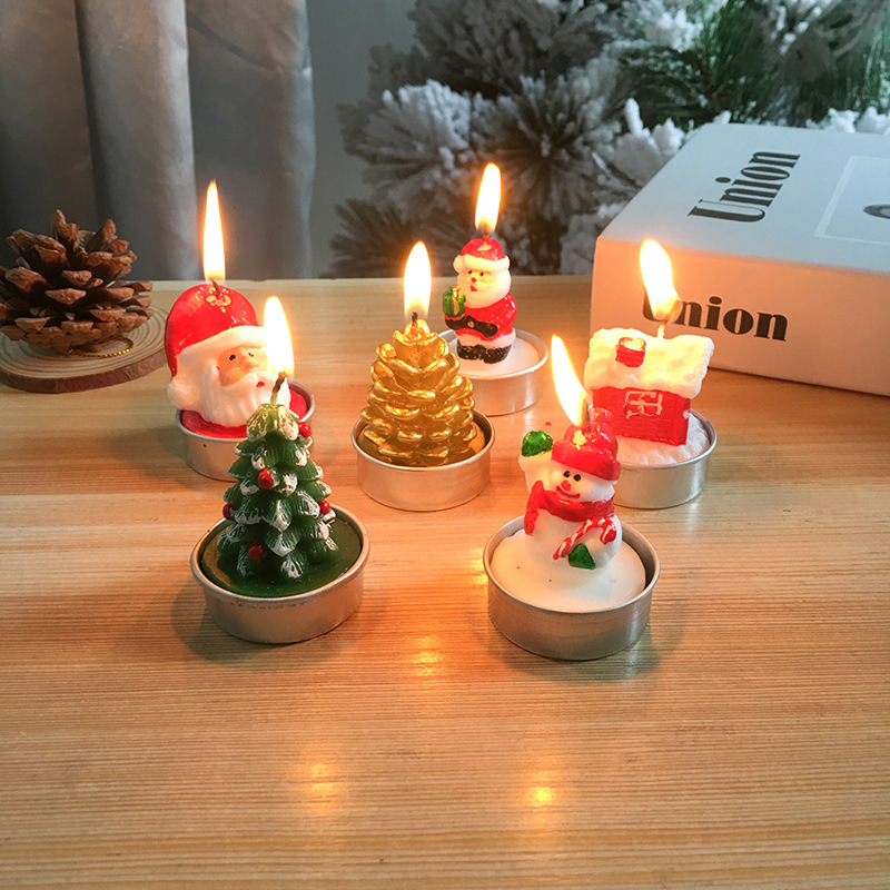 圣诞工艺礼品蜡烛彩绘装饰圣诞礼物情人节表白求婚道具  不会掉出