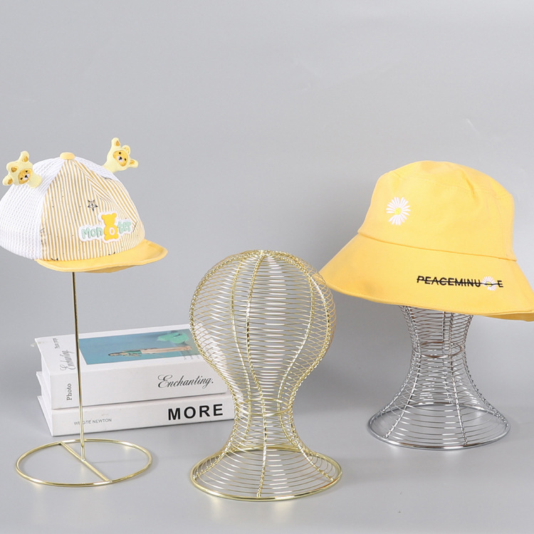 Metal display hat support, iron art simple hat stand, creative hat rack, adult and children's hat display rack