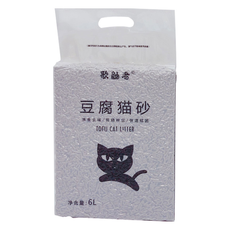 Arena de gato de tofu 6L té verde carbón activado desodorante libre de polvo fábrica de 2mm venta al por mayor gatillo pet products one piece reemplazo de cabello Item Picture