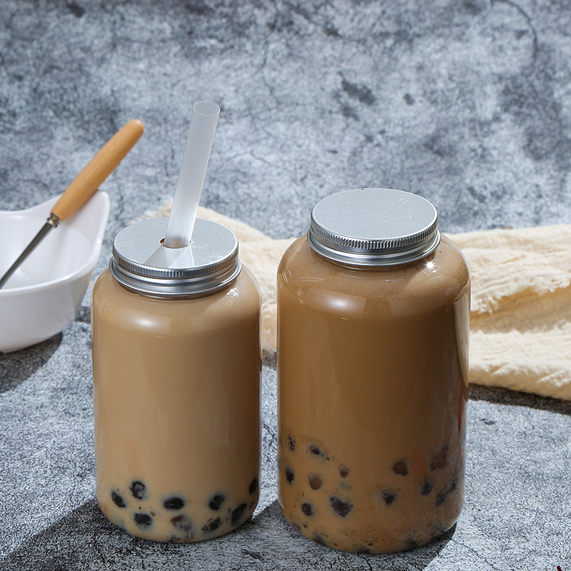 Wholesale plastic milk tea bottle disposable juice cold drink beverage bottle vegetarian Thai tea net red U shape fat cup hair Application Scenario