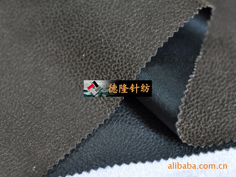 Men's autumn and winter fabric made of knitted warp knitted, embossed, laminated, cracked suede and velvet composite knitted fabric details Picture