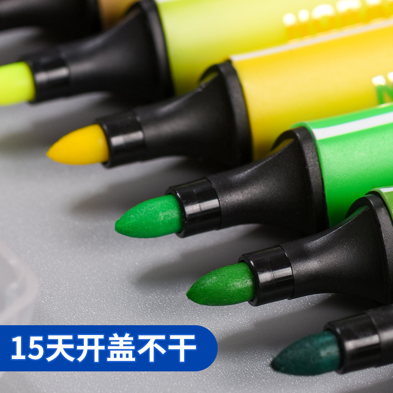 Children's watercolor pens, diy drawing pens, doodling colored pens, washable drawing pens, large-capacity triangular rod watercolor pens details Picture