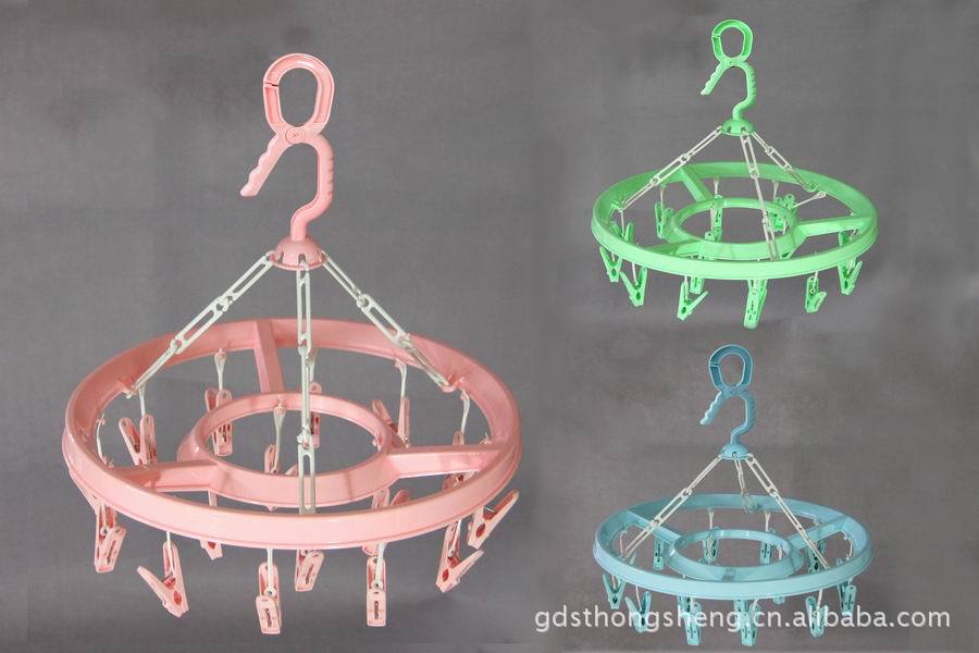 晾晒用品16头圆形袜子毛巾内裤晒衣架 塑料晾晒架图