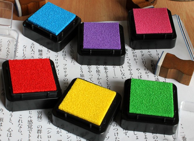 【 Factory Direct Supply 】 Water-based color small ink pads, 6-color ink pads, color ink pads, ink pads details Picture
