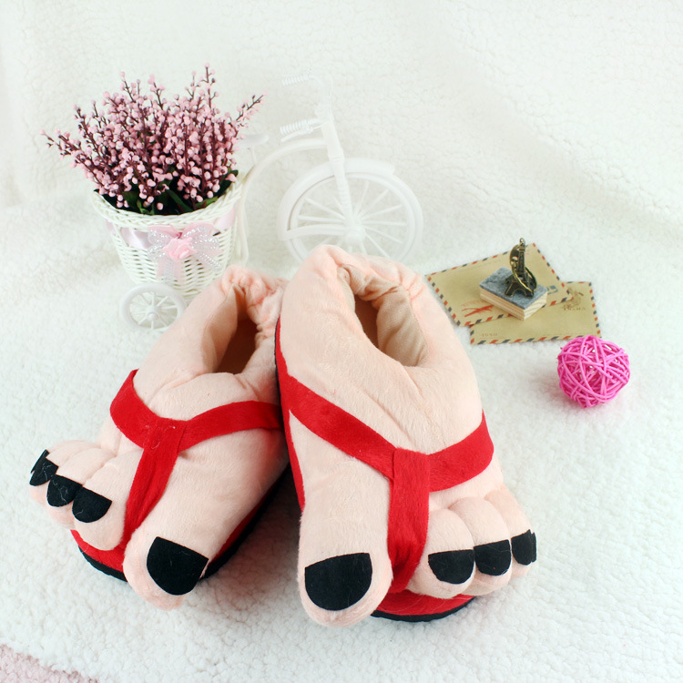 Winter new five finger design toe home home warm cartoon cotton slippers manufacturers sell directly details Picture