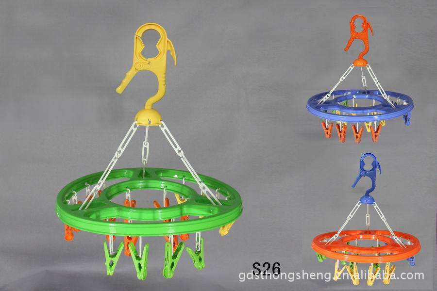 晾晒用品毛巾袜子内衣裤晒衣架18头椭圆形晾晒架