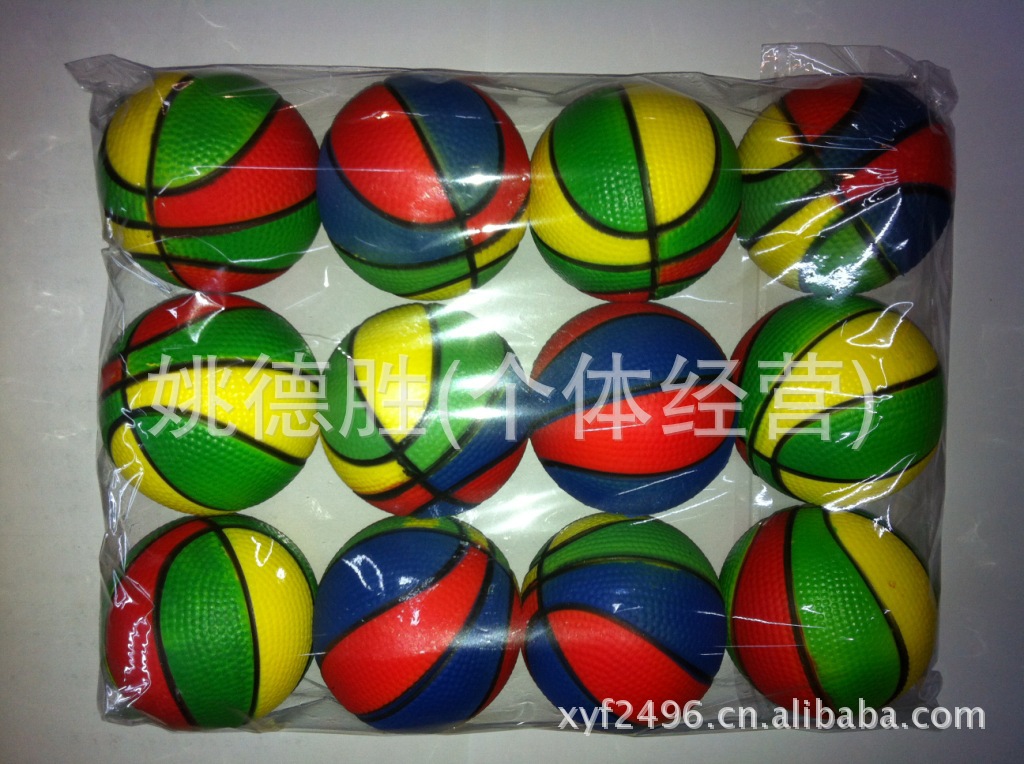 Venta directa de fábrica 6.3CMPU foam cartoon emoji smiley face sandía baloncesto a todo color impresión descarga pet toy ball pic 17