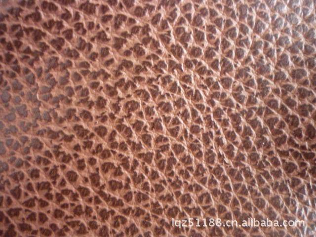 Two-color PVC leather with a large lychee pattern