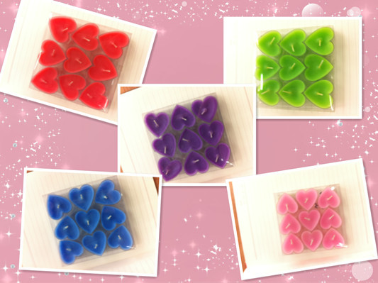 Factory direct sales of heart-shaped candles with smokeless characters for Valentine's Day, Qixi Festival, proposal, confession, birthday and wedding heart-shaped tea wax Item Picture
