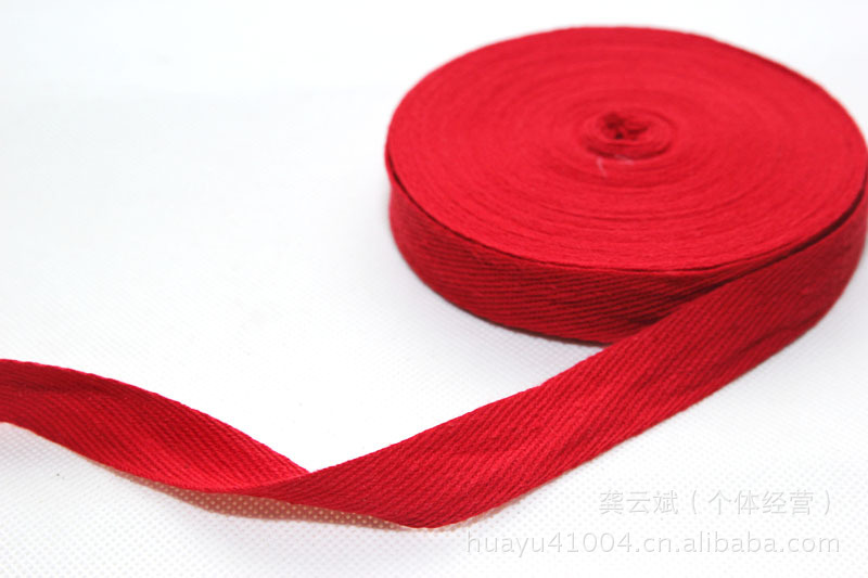 1.75cm大红棉织带 服装带 背包带 商标带红带diy纺织辅料厂家直供