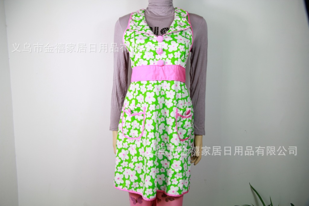 义乌厂家专业定做广告成人印话韩版公主围裙 可印logo进口厨卫图