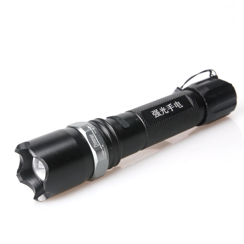 充电手电筒 强光手电筒 CREE 旋转变焦 LED远射聚光调焦礼盒套装 details Picture