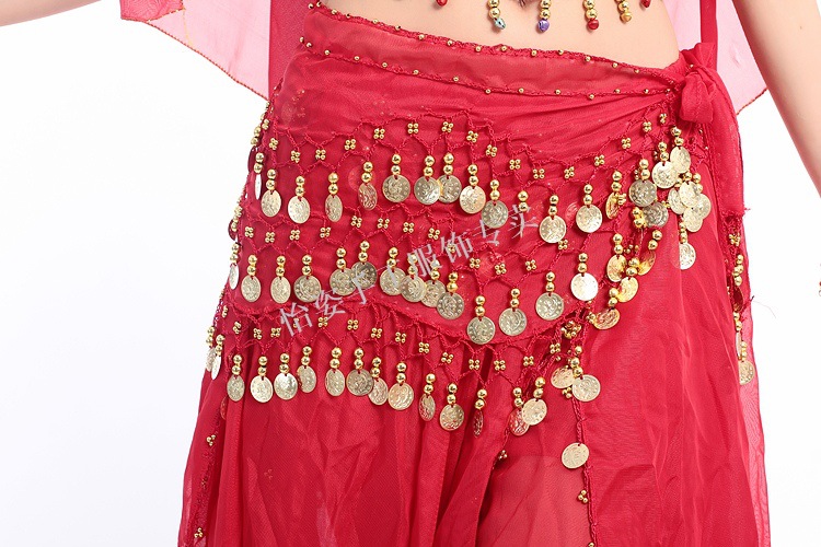 A 3-row belly dance belt and a chiffon waist chain priced at 98 yuan are available in stock details Picture