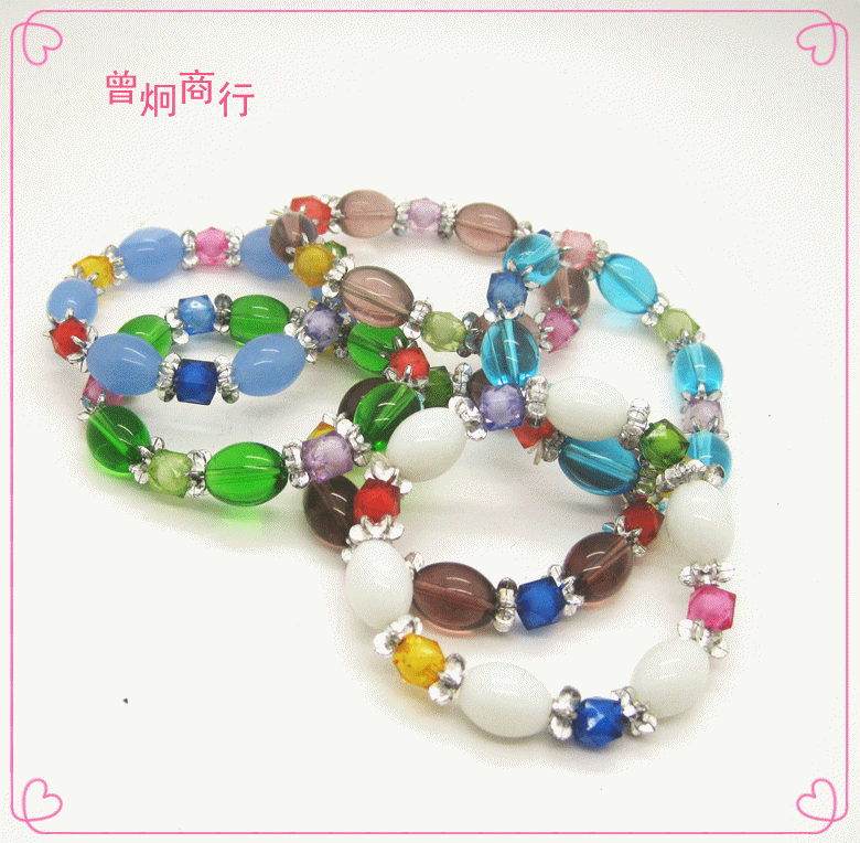Agate bracelets, girls' bracelets, seven-color bracelets, wholesale for one yuan details Picture
