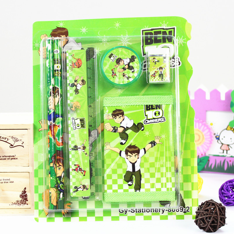 Wholesale of cartoon stationery sets, card suction packaging, coin purses, pencils, rulers, erasers, and student gifts Application Scenario