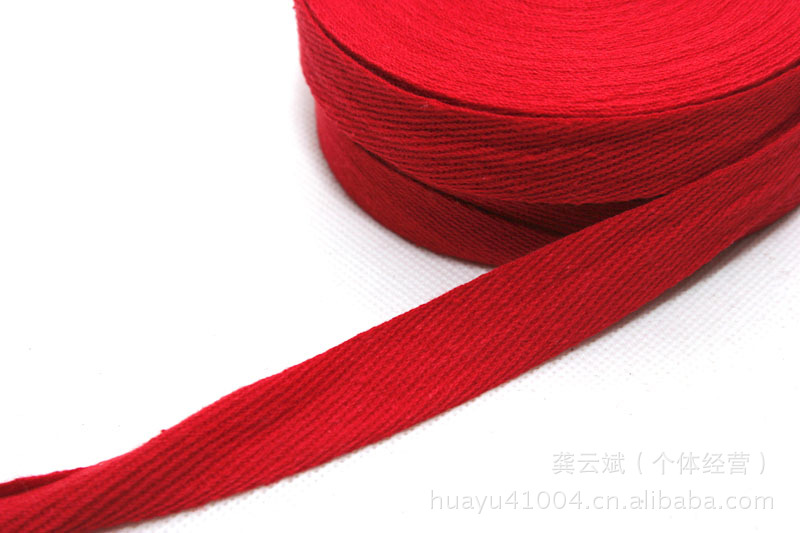 1.75Cm Large Red Cotton Webbing Clothing Belt Backpack Belt Trademark With Red Belt Diy Textile Accessories Manufacturers Direct Supply Specification drawing
