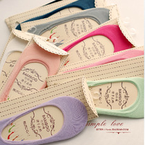 Women's invisible socks bamboo fiber with single shoe socks invisible comfortable bean shoes socks