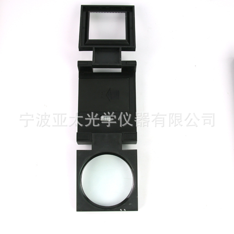厂家供应 27mm高倍带灯高档高清照布镜 便携式金属三折LRD放大镜