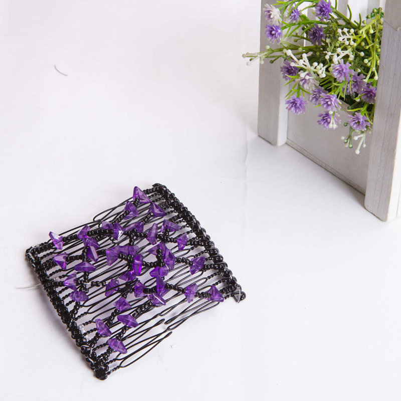 New magic beaded hair accessories, hair combs, hair perches, hair clips, headwear, hair combs, wholesale 2-yuan store supply, factory direct Specification image