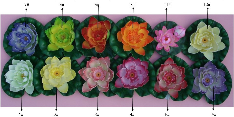 Fish tank aquarium decoration performance props trumpet simulation lotus lotus water lily simulation flower fake flowers floating on the water Application Scenario