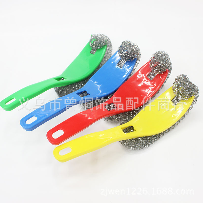 Pot brush, pot wash, pot brush, steel wool ball, pot wash brush, steel wool brush, street stall supply source, one yuan wholesale, street stall, street stall