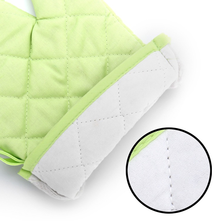 【 Solid Color Quilting 】 Manufacturers Thick Microwave Oven Gloves Baking Oven Special Heat Insulation Non-Slip High Temperature Kitchen Specification drawing