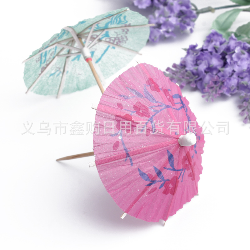 Factory Direct Disposable Bar Decoration Ordinary Umbrella Wood Work Tooth Art Fruit Sign Wholesale details Picture