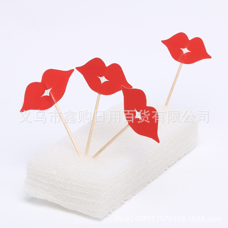 Wholesale High-Grade Fruit Fork Wooden Fruit Fork Lip Beard Fork Manufacturers Direct Sales Specification drawing