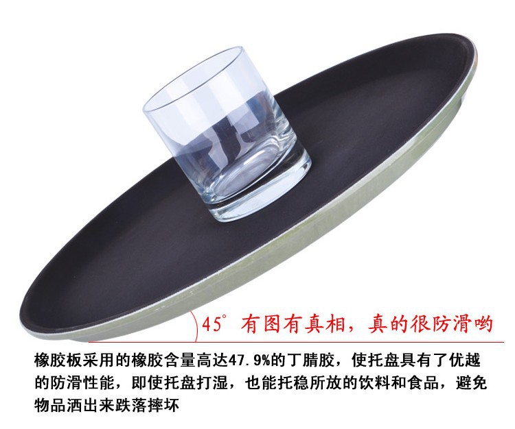 The manufacturer wholesals circular fiberglass tempered anti-slip trays for fast food trays used in KTVS, restaurants and hotels Specification image