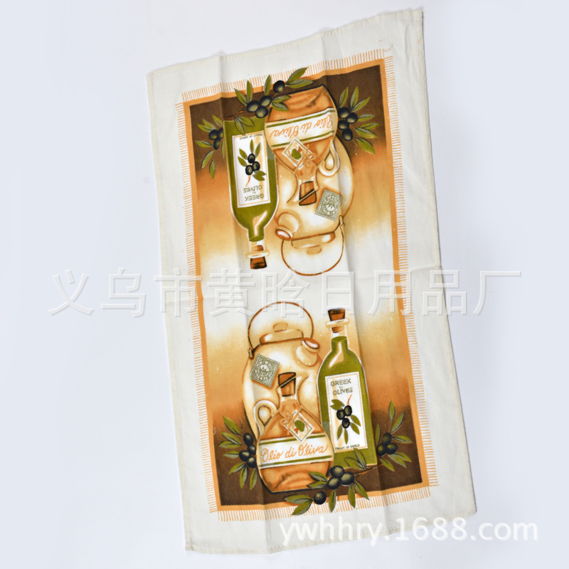 【 Chi Jia 】 Fashionable European and American style kitchen printed absorbent cleaning cloths, dishcloths, household cleaning wipes Specification image