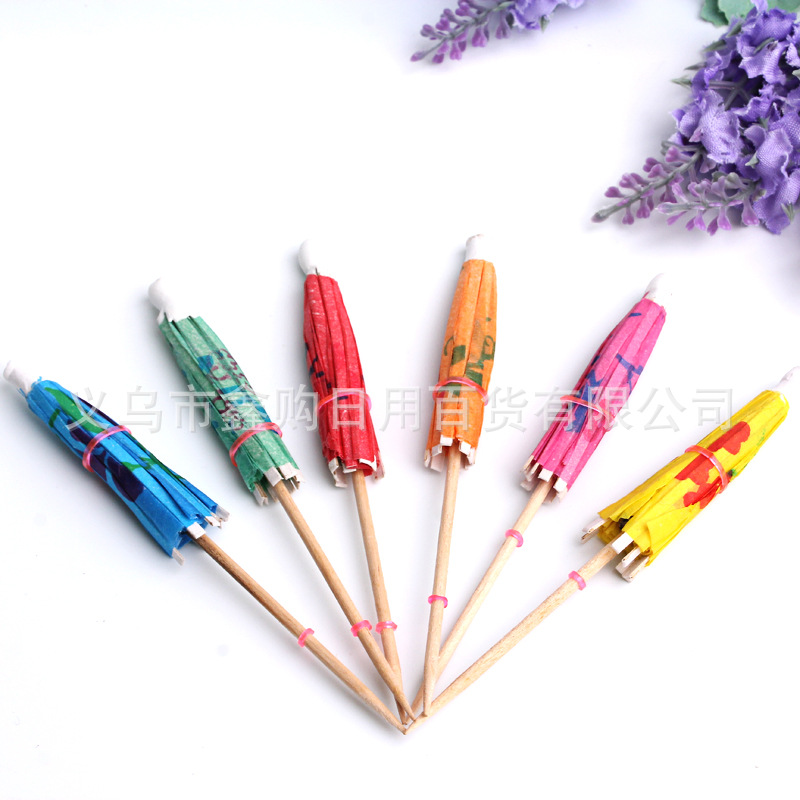 Factory Direct Disposable Bar Decoration Ordinary Umbrella Wood Work Tooth Art Fruit Sign Wholesale Specification drawing