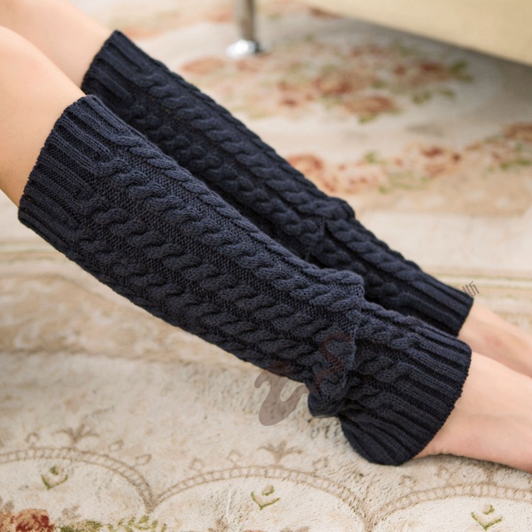 Classic sock knitting factory direct sales for autumn and winter warm leg covers, boot covers to protect calves, Korean Dui Dui small 8-shaped sock covers Item Picture