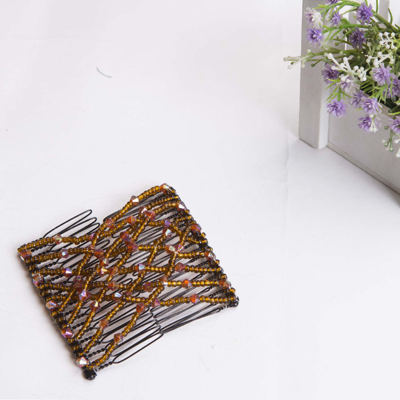 New style hair comb, hand-woven diy beaded magic hair comb, multi-functional updo, women's headwear, direct supply from the manufacturer details Picture
