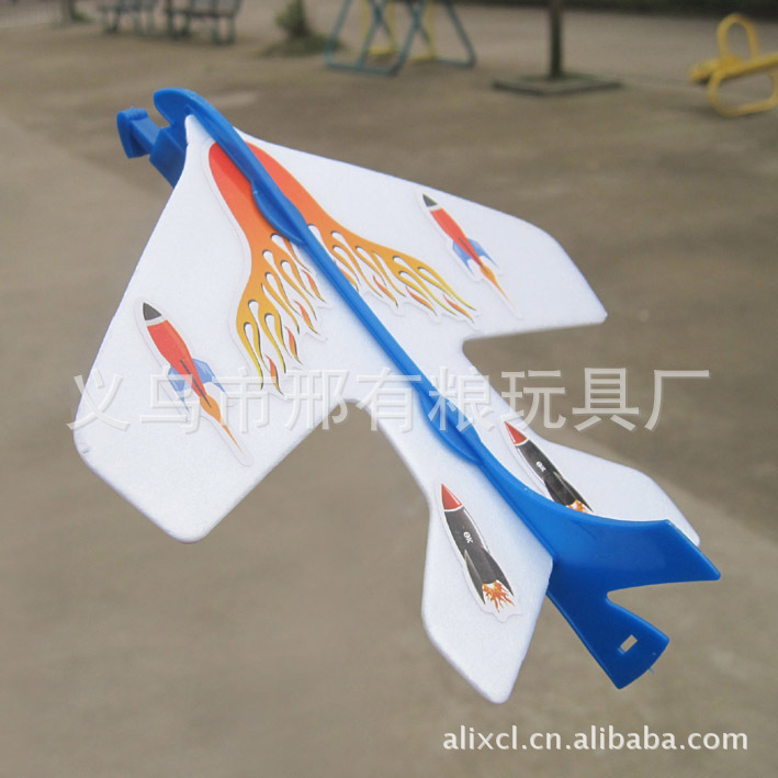 Catapult aircraft model, flash elastic spinning aircraft technology small production, luminous elastic aircraft toy details Picture