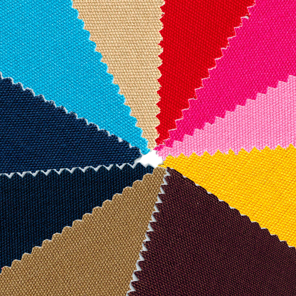 Wholesale of Tongding polyester-cotton dyed canvas fabric, 12-inch solid-color canvas handbags, luggage, curtain fabric, plain weave fabric