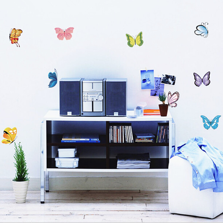 Taobao gift 9 butterfly wall stickers refrigerator stickers bedroom living room decoration small gift Specification drawing
