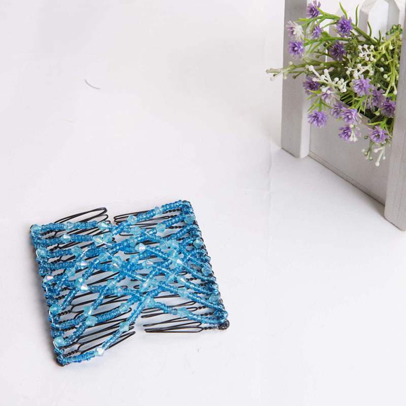 New style hair comb, hand-woven diy beaded magic hair comb, multi-functional updo, women's headwear, direct supply from the manufacturer Specification image