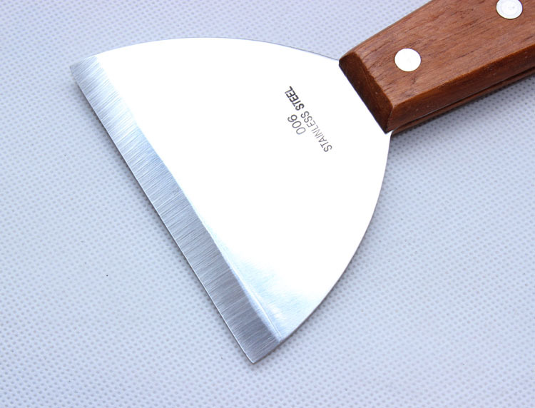 Wooden Handle Stainless Steel Chocolate Spatula Chocolate Spatula Tool For Making Fancy Chocolate details Picture