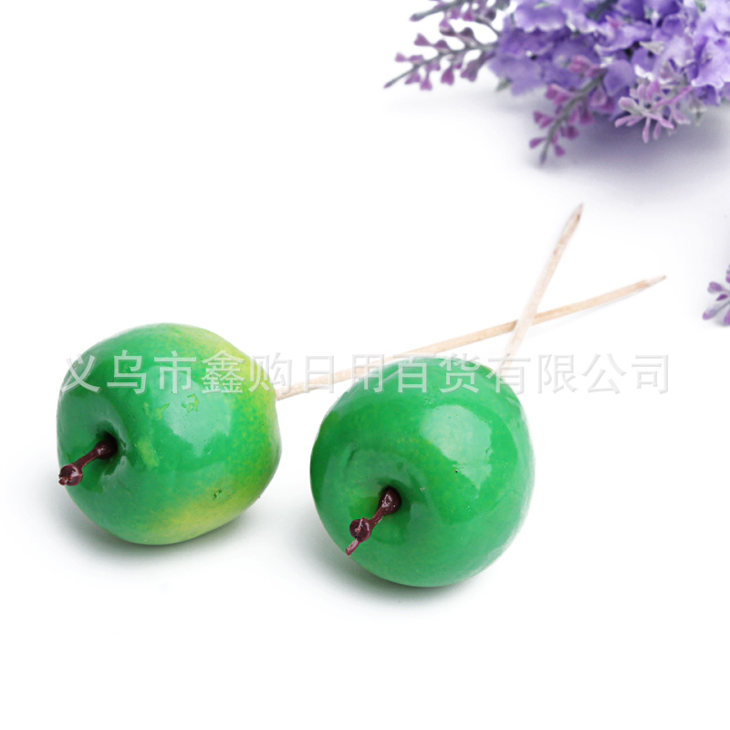 厂家直销 绿苹果木质工艺牙签 水果签 批发详情图2
