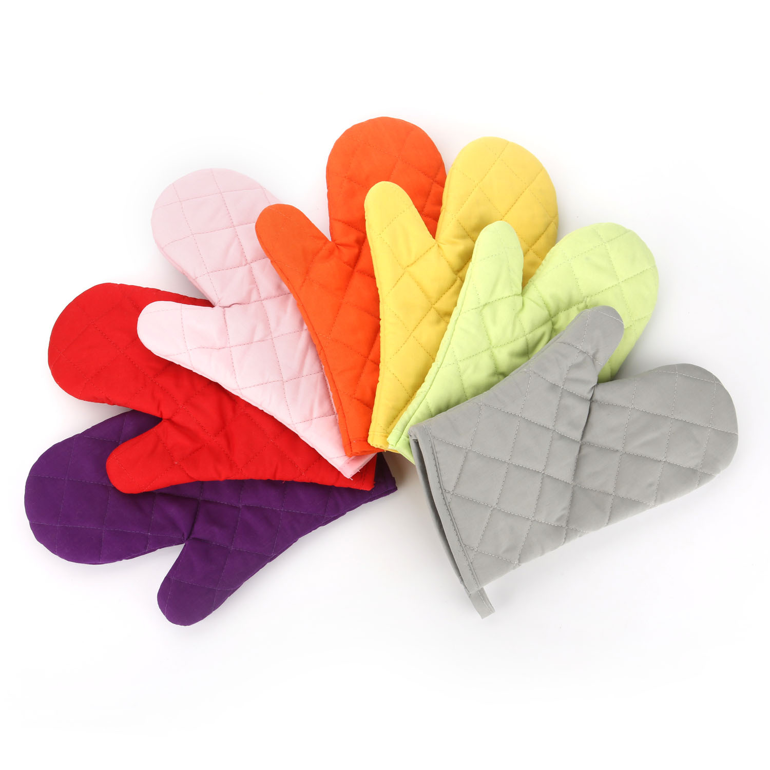【 Solid Color Quilting 】 Manufacturers Thick Microwave Oven Gloves Baking Oven Special Heat Insulation Non-Slip High Temperature Kitchen Item Picture