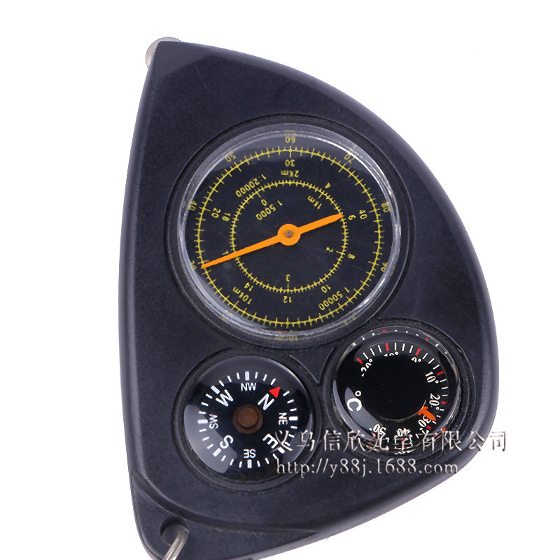 Distance measurement compass keychain outdoor portable compass, new map distance measurement outdoor multi-functional compass Specification image