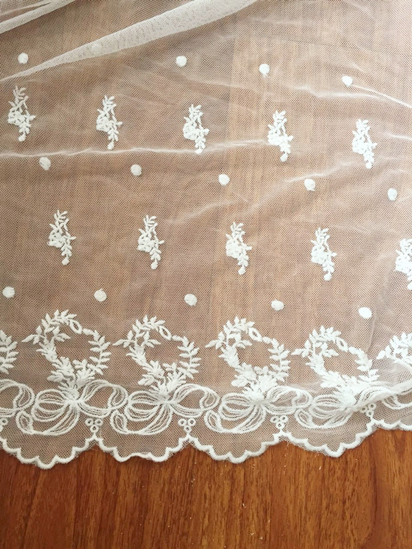 Clothing, home textiles, decoration, curtains, lace, mesh, embroidery, organza, accessories, belts, 21-42.7cm wide lace pic 3