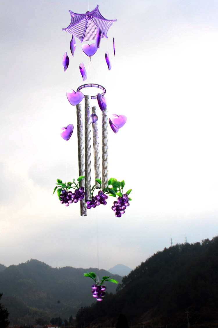 Cross-Border Creative Grape Wind Chimes Hanging Decoration Fashion Garden Style Decorative Gifts Home Pendant Children Hanging Decoration Door Decoration Item Picture