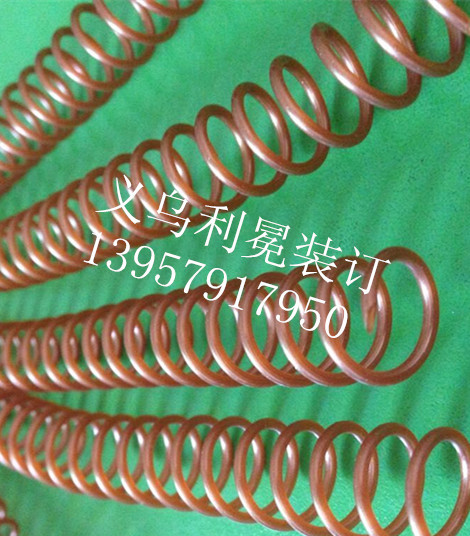 厂家直销 珠光色塑料单线圈/环保螺旋圈/彩色本子装订线圈图