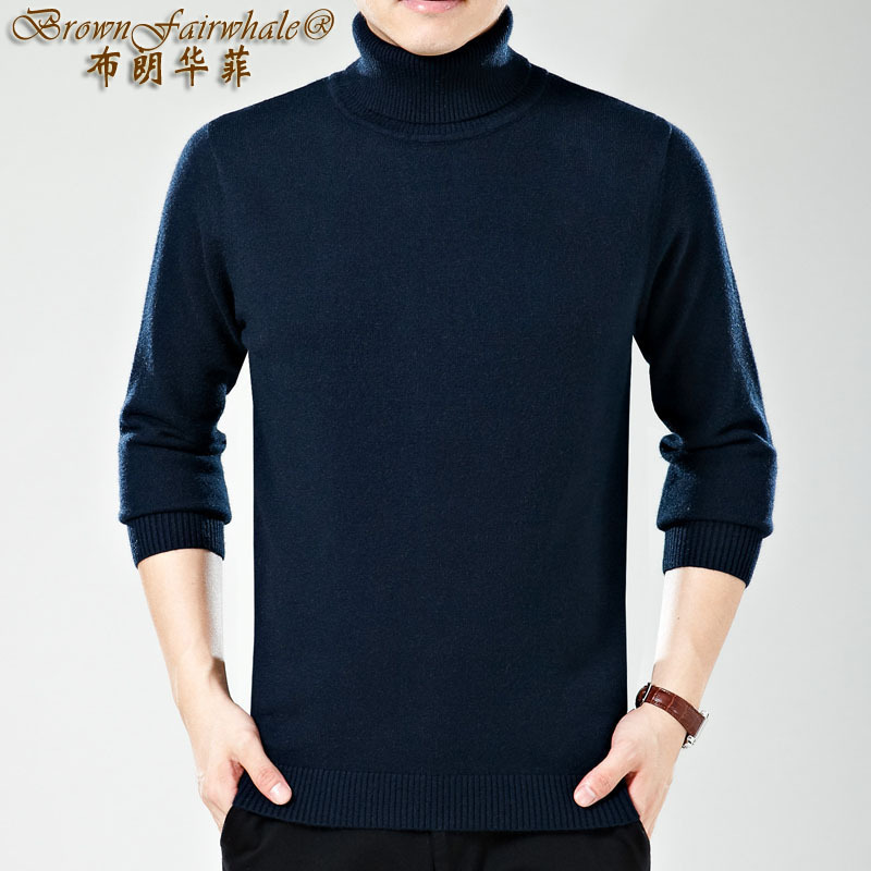 Wholesale of men's cashmere and wool sweaters for autumn and winter, which are light, warm, thick, and have a high neck Specification image